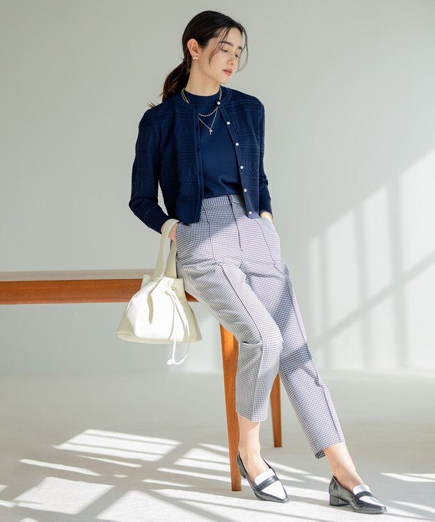 組曲 【2SET・WEB限定】編地ニット ツインセット ネイビー系