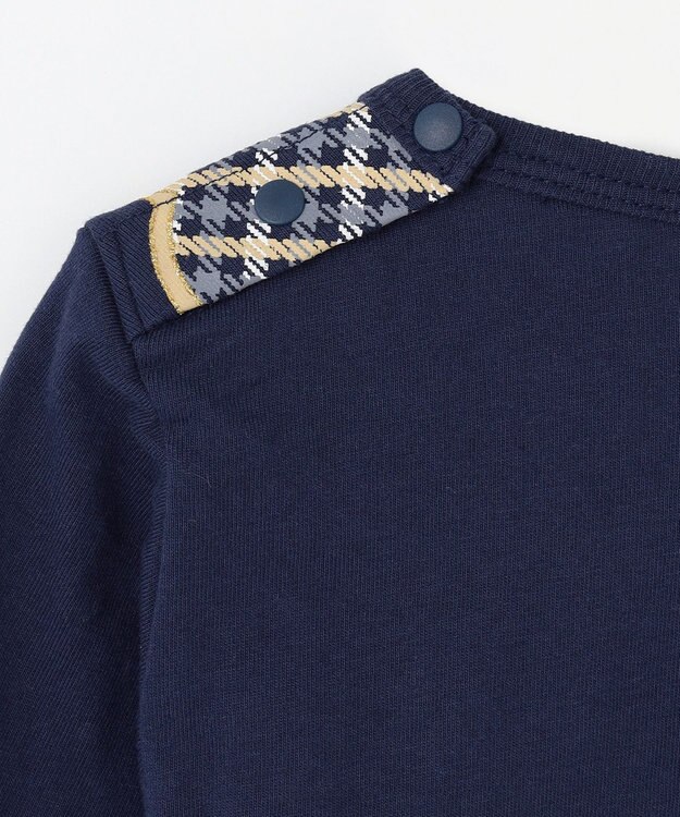 組曲 KIDS 【80-100㎝】トロンプルイユロン Tシャツ ネイビー系