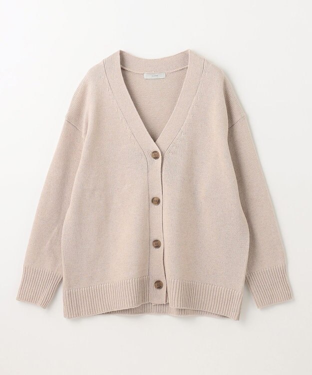 ANY 【洗濯機可】ラムウールVネック カーディガン アイボリー