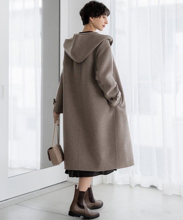 23区 S 【滝沢眞規子さん着用/VERY掲載】MANTECOPureリバー フード ロングコート モカ系