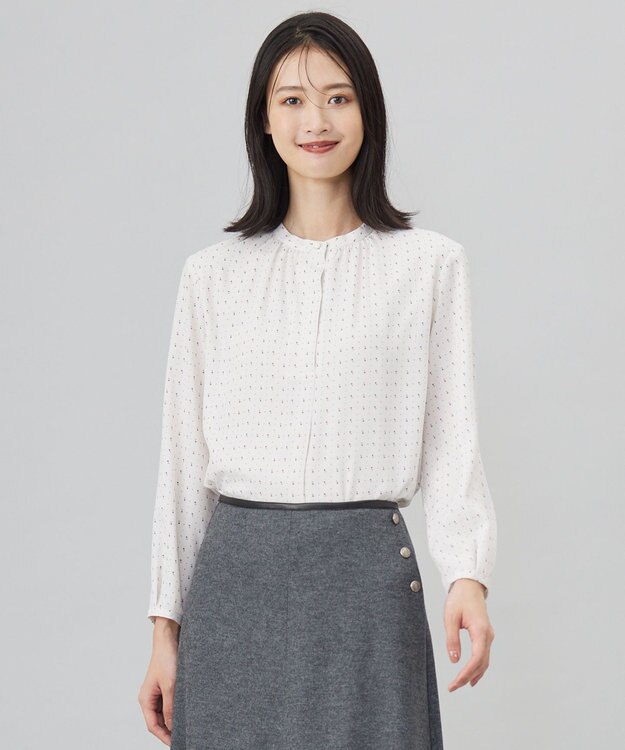 J.PRESS LADIES 幾何プリント カットソー グレージュベース系5