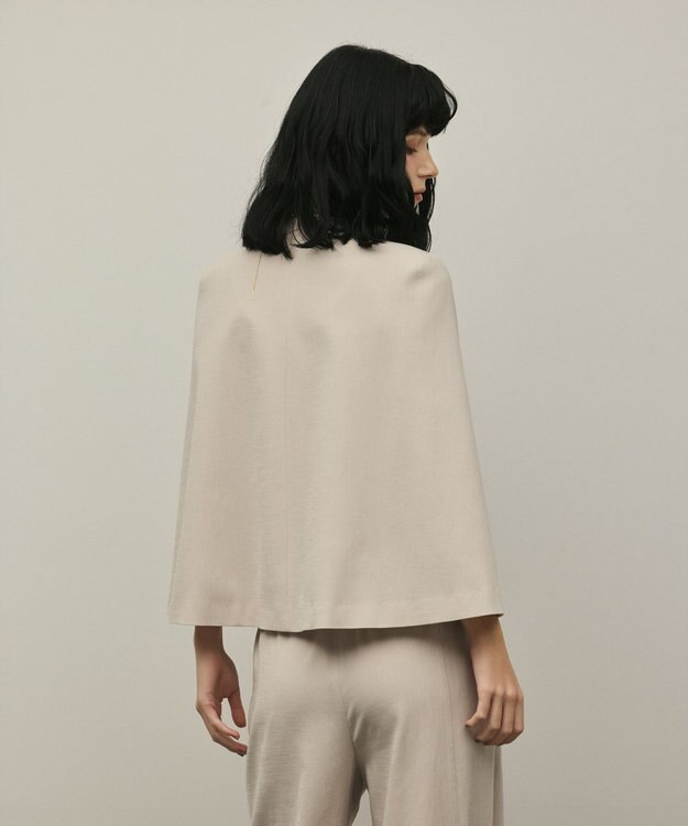 GRACE CONTINENTAL トリアセケープスリーブジャケット ベージュ