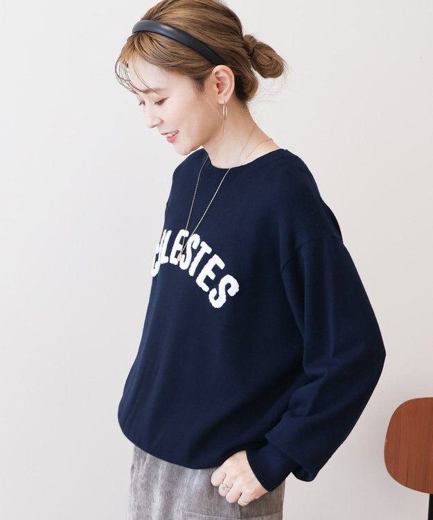 AMERICAN HOLIC バイパチＣＥＲＥＳＴＥＳロゴニットプルオーバー Navy