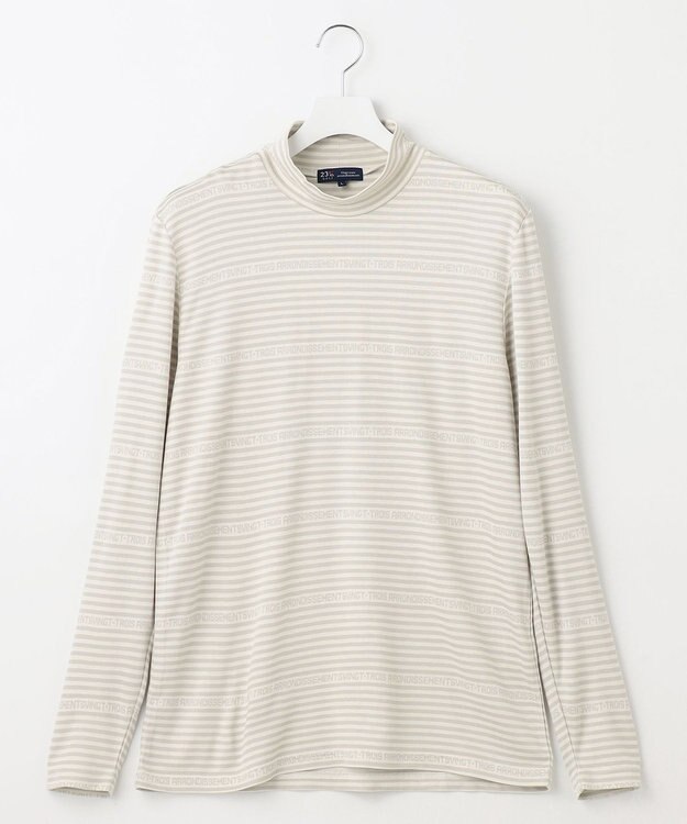 23区GOLF 【MEN】エニワイズ ロゴボーダー カットソー ライトグレー系1