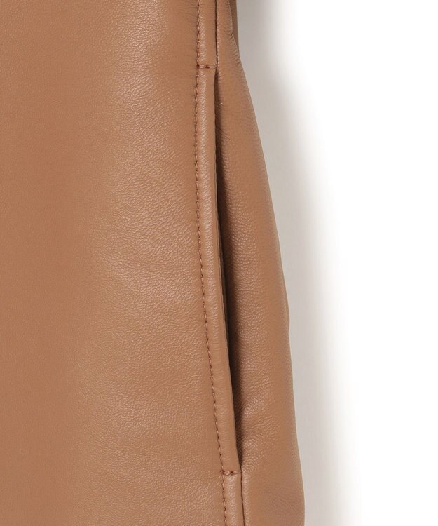 23区 L ラムレザー ステンカラー ジャケット キャメル系