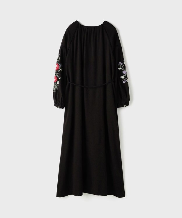 GRACE CONTINENTAL エンブロイダリーカフタンワンピース ブラック