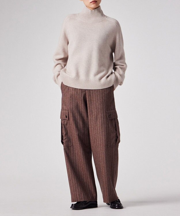 Paul Smith インターシャ ストライプ ニット ライトベージュ