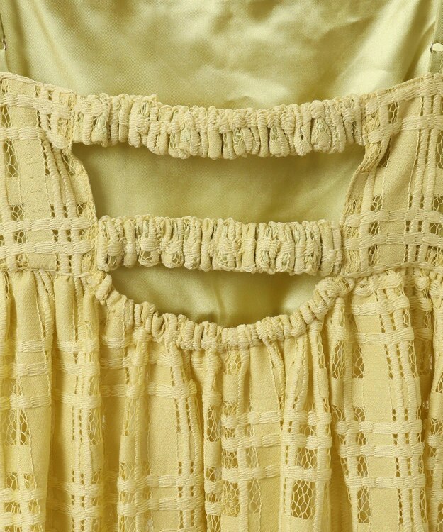 AMERICAN HOLIC チェックレースオーバーキャミソール Black