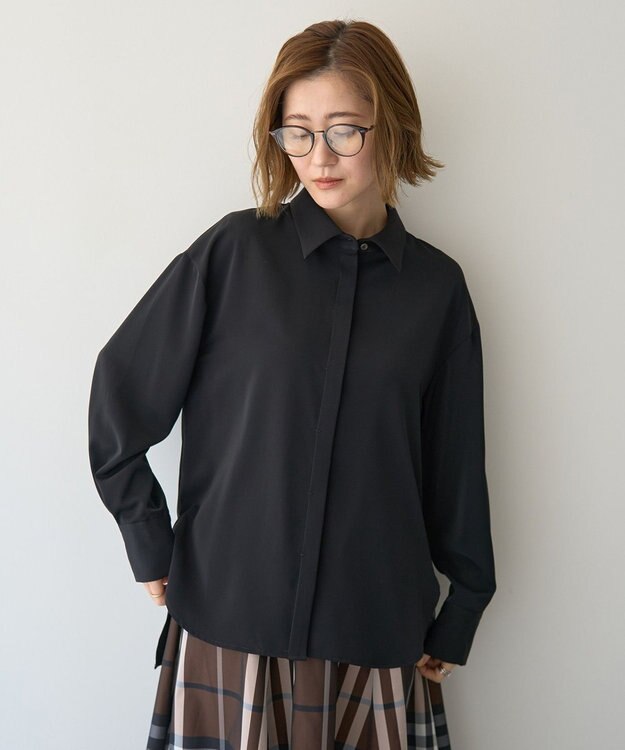 YECCA VECCA 2wayボウタイシャツ Black