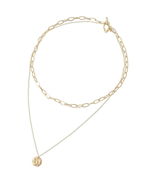 Green Parks 【ステンレス】コインデザインチェーンネックレス Gold