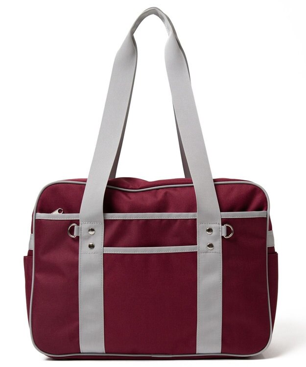 WEGO 【SCHOOLITEM】カラフルスクールバッグ ワイン