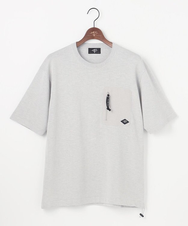 JOSEPH ABBOUD MOUNTAIN 【サステイナブル】オーガニックコットンアセテート ニットＴシャツ ライトグレー系