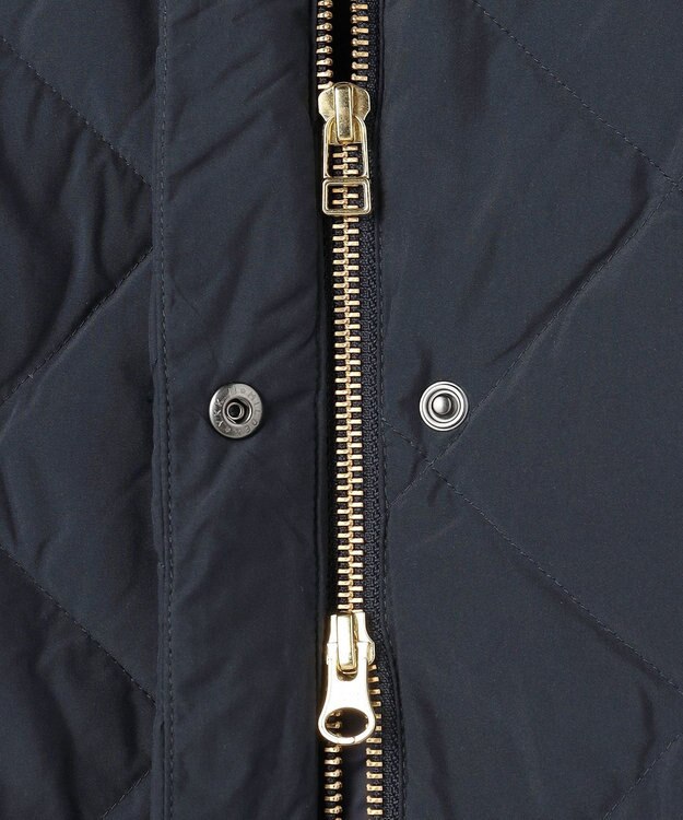 UNFILO L 【自宅で洗濯OK / 軽量で暖かい】TAIONコラボ 2WAY キルティングダウン ネイビー