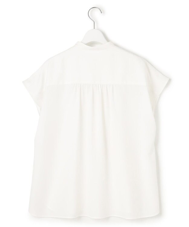 23区 S 【洗える】エンブロイダリー コンビ ブラウス ホワイト系