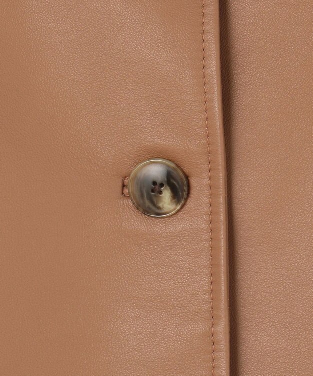 23区 L ラムレザー ステンカラー ジャケット キャメル系