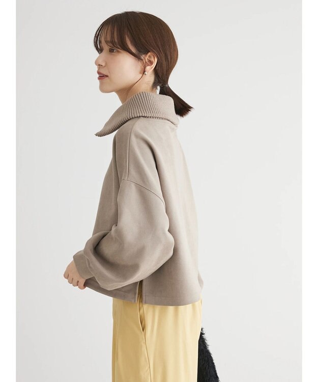 Green Parks ・ＥＬＥＮＣＡＲＥ　ＤＵＥ　スエードポンチハーフＺＩＰ Gray Beige