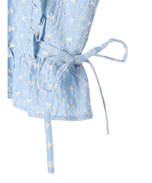 earth music&ecology サイドリボン刺繍ビスチェ Sax