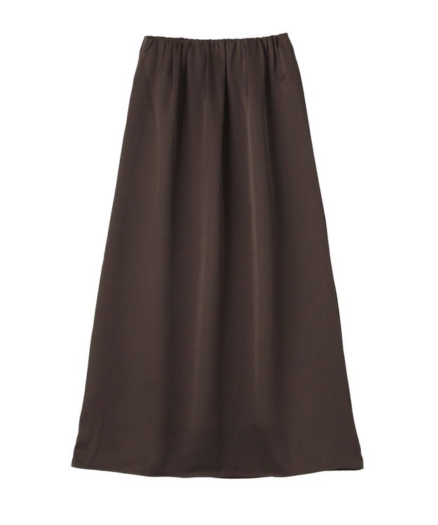 YECCA VECCA サテンフレアスカート Brown