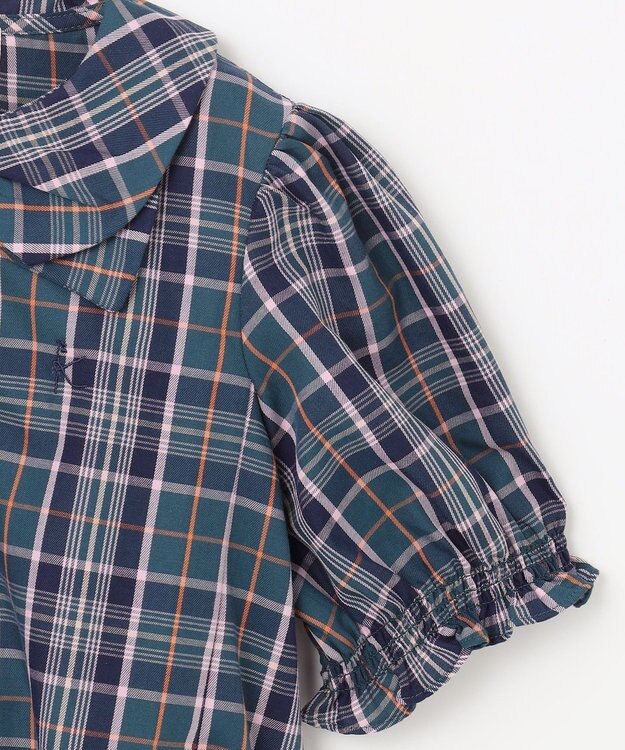 組曲 KIDS 【150-160cm】ブリティッシュ ブラウス グリーン系3