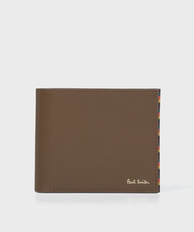 Paul Smith ブライトストライプトリム 2つ折り財布 ブラウン