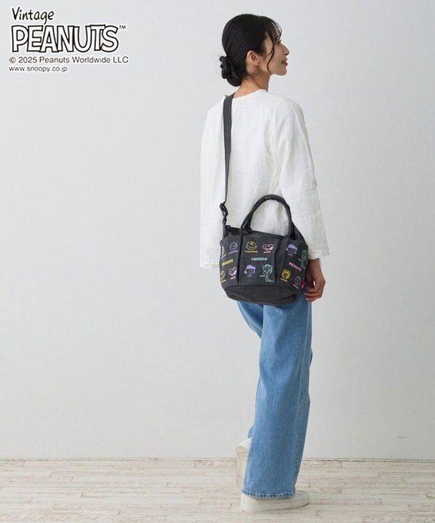 ROOTOTE 8421【スヌーピー】 IP.デリ.ポケッツ.ピーナッツ-0C 02：ダークグレー