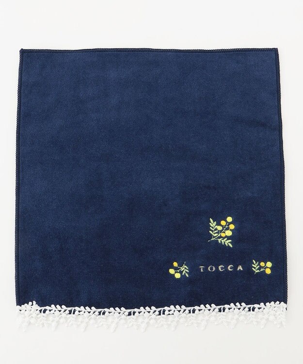 TOCCA BRING HAPPINESS LACE TOWELCHIEF レースタオルハンカチ ネイビー系