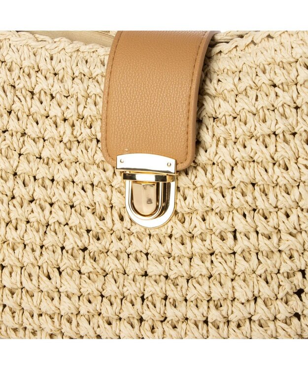 UNBILLION cachecache 差し込みフラップ2wayワンハンドルクロッシェトート ベージュ