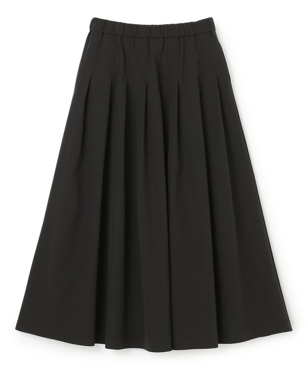 UNFILO FINE MOVE タックフレアスカート ブラック