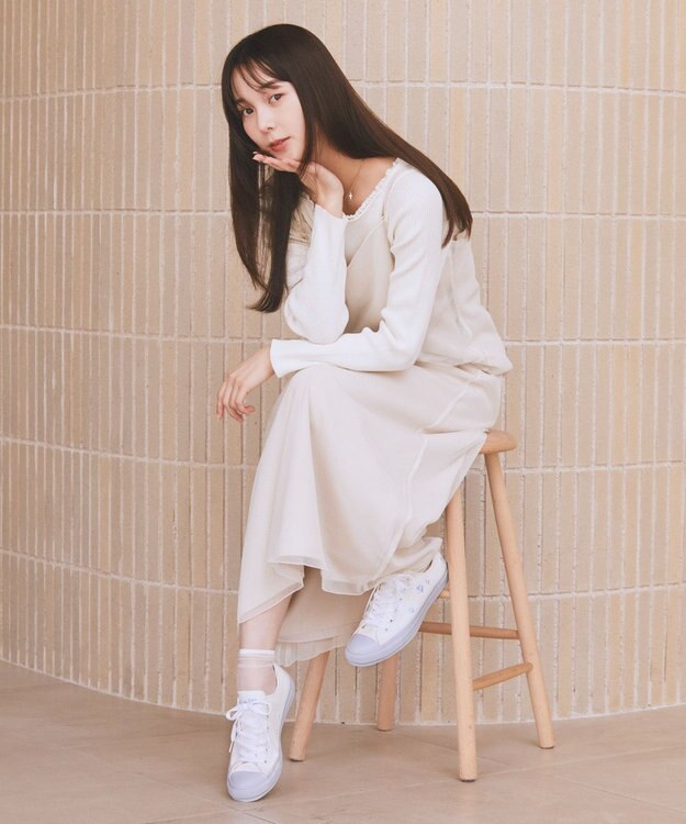 earth music&ecology 【予約】【別注】 CONVERSE×earth ALL FLW OX オフホワイト