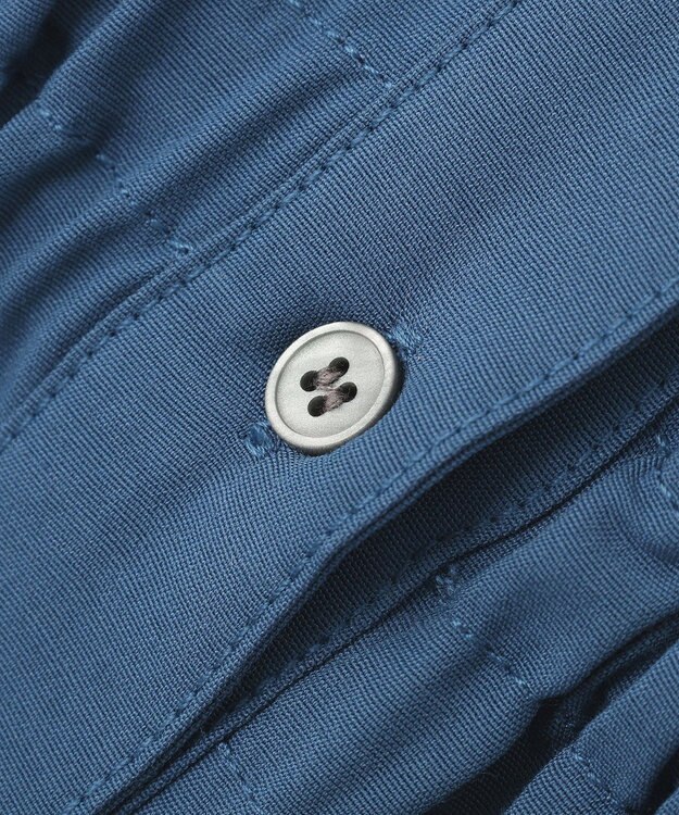 YECCA VECCA 配色デザインシャツワンピース Blue