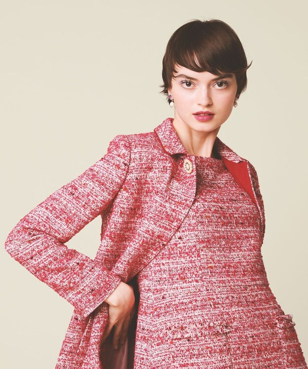 TOCCA CAMELOT TWEED コート オールドローズ系