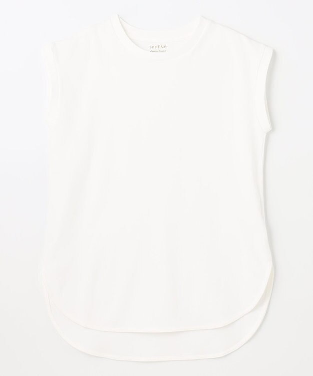 ANY 【抗菌・防臭】プレミアムベーシックノースリーブ Tシャツ オフホワイト