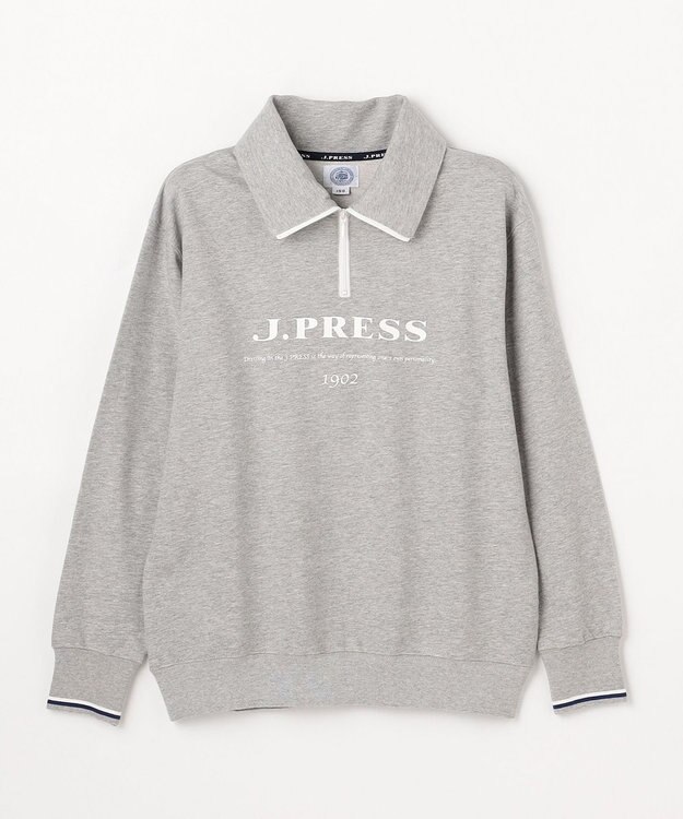 J.PRESS KIDS 【140-170cm】ミニ裏毛 ハーフジップ トレーナー グレー系