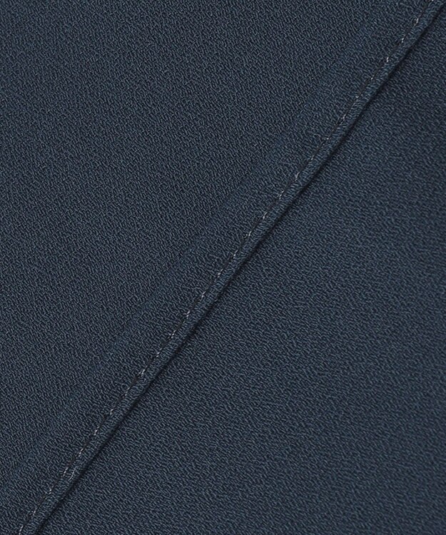 ICB 【洗える】ソフトジョーゼット　ランダムタックブラウス ネイビー系