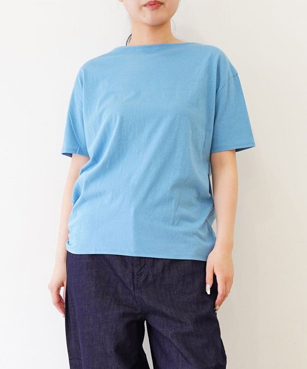 TOQUE 〈大草直子さんアドバイザー〉 【天然素材】タンギス コットン天竺半袖Tシャツ サックス