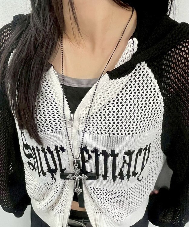 WEGO LMIXウッドクロスネックレス ブラック