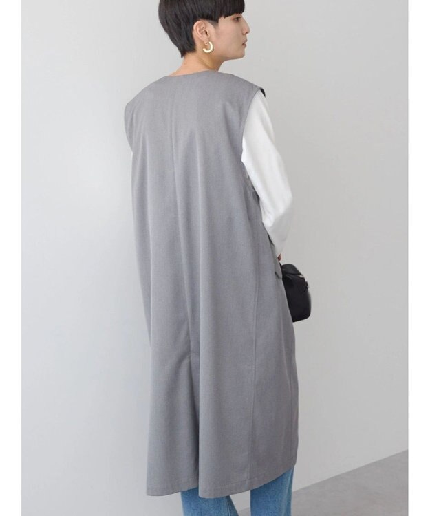 AMERICAN HOLIC ロングＶネックジレ Gray Mixture