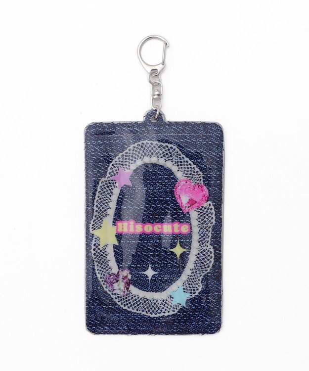 WEGO 【痛バ＆推し活グッズ】デニムグラフィックカードホルダーキーホルダー 柄1