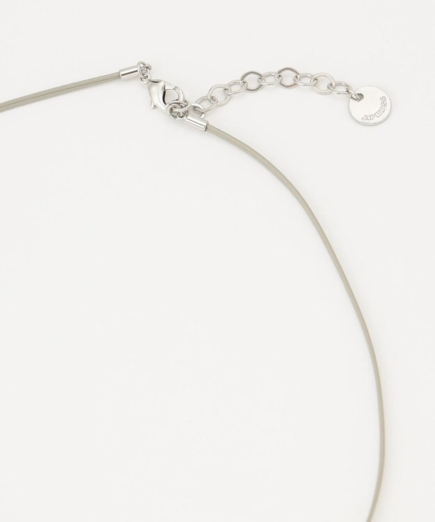 J.PRESS LADIES メタルコンビマーブル ネックレス ライトグレー系