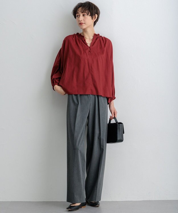 23区 S 【CLASSY.11月号掲載/洗える】ドライ2WAYストレッチ ワイドパンツ グレー系