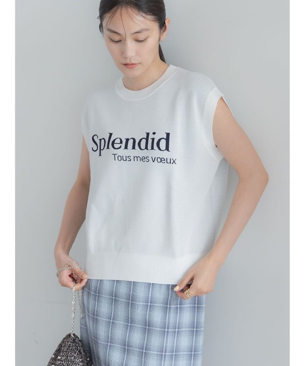 Te chichi ロゴジャガードニット オフホワイト