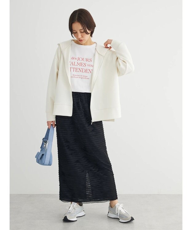 Green Parks Ｉラインフリルカットスカート Black