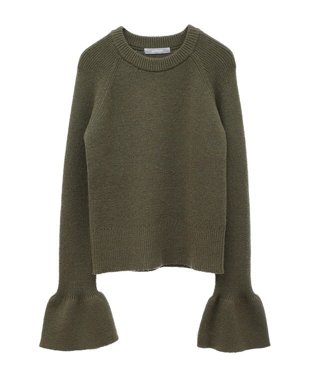 Green Parks armonia．袖フレアニットプルオーバー Khaki