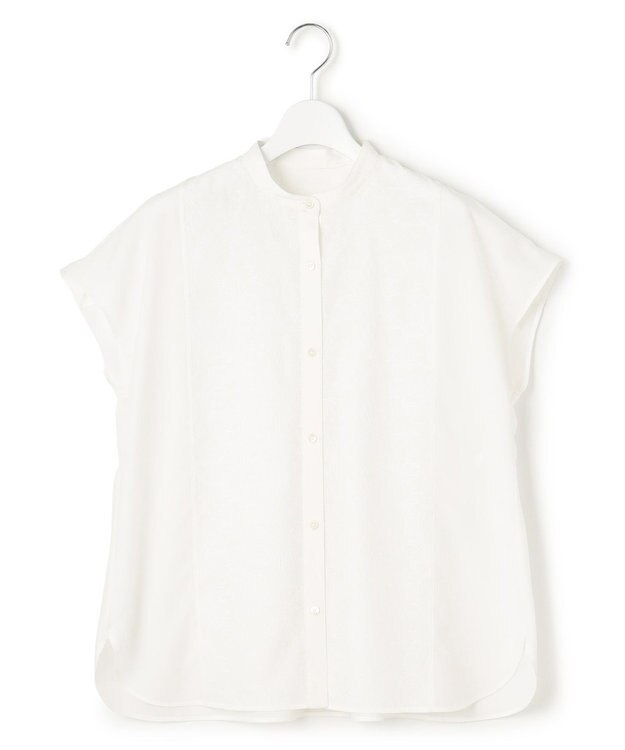 23区 L 【洗える】エンブロイダリー コンビ ブラウス ホワイト系