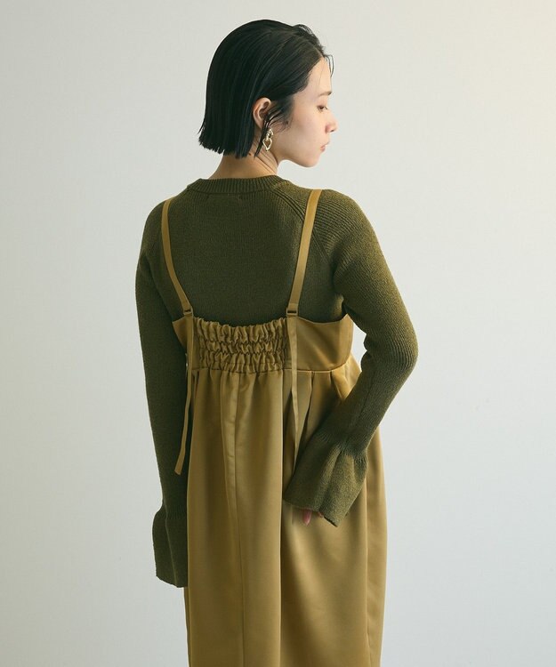 Green Parks armonia．袖フレアニットプルオーバー Khaki