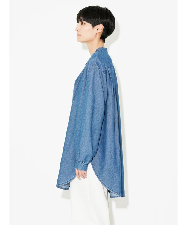 AMERICAN HOLIC デニムブザムバックボタンチュニック Indigo