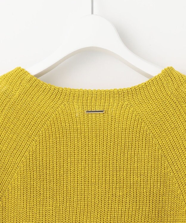 自由区 【WEB限定カラーあり・洗える】リネンミドルゲージボートネック ニット [WEB限定]ピスタチオ