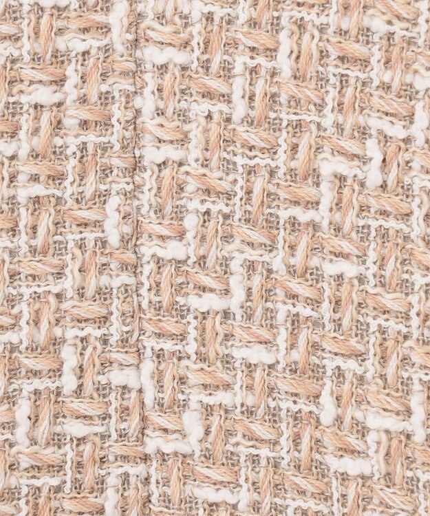 GRACE CONTINENTAL ツイードコンビミニワンピース ベージュ