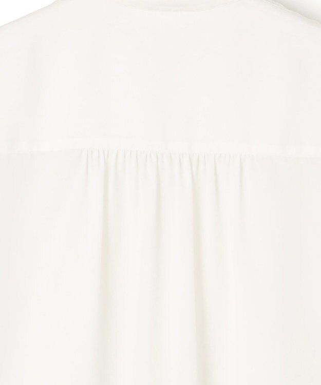 23区 L 【洗える】エンブロイダリー コンビ ブラウス ホワイト系