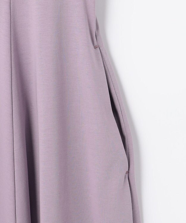 #Newans 【ANSWER for シティライフ】乾燥機対応！フィット&フレアロングワンピース パープル系